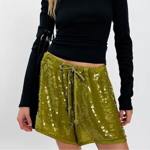 Free People Wisteria Sequin Shorts